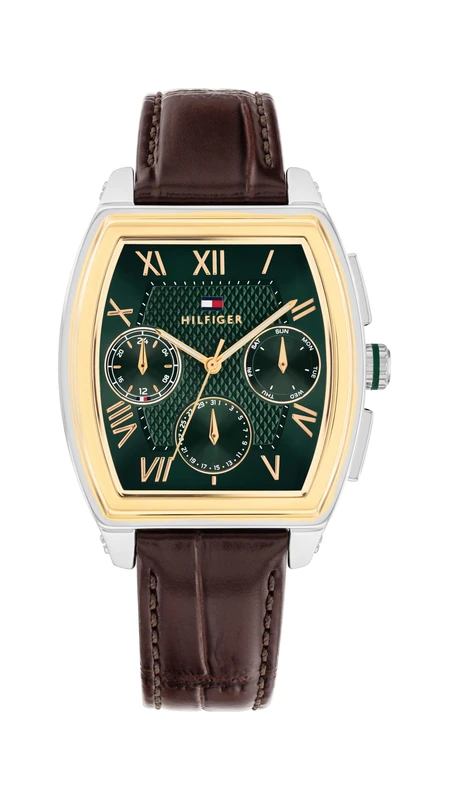 Tommy Hilfiger Analogue Multifunction Quartz Watch Brown with Brown Leather Strap - 1710762