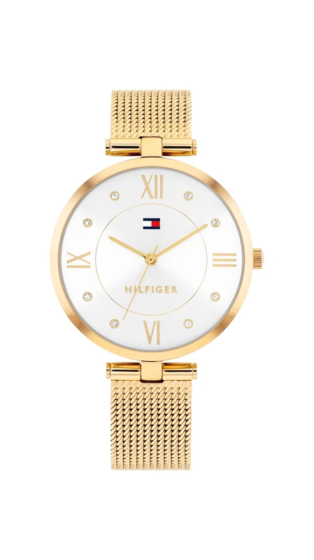 Tommy Hilfiger Three Hand Quartz Movement Watch for Women with Gold Colored Stainless Steel Bracelet - 1782805