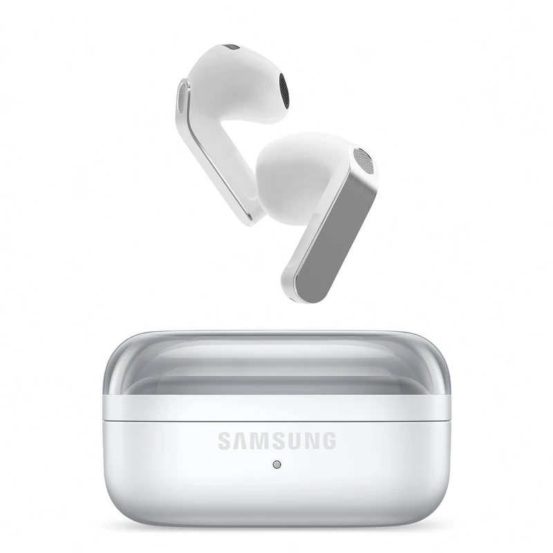 Samsung Galaxy Buds4, Wireless Bluetooth Earbuds, Real Metal Blade, 1-Way Speaker, 24-bit / 96 kHz Ultra Codec, 360 Audio, ANC, White, 2 Year Extended Warranty (UK Version)