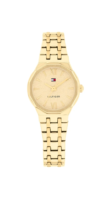 Tommy Hilfiger Three Hand Quartz Movement Watch Gold Colored with Gold Colored Stainless Steel Bracelet - 1782886