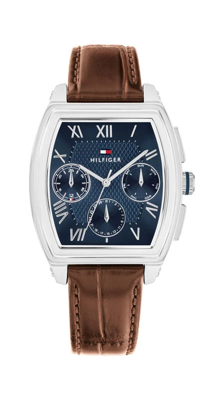 Tommy Hilfiger Analogue Multifunction Quartz Watch Brown with Brown Leather Strap - 1710760