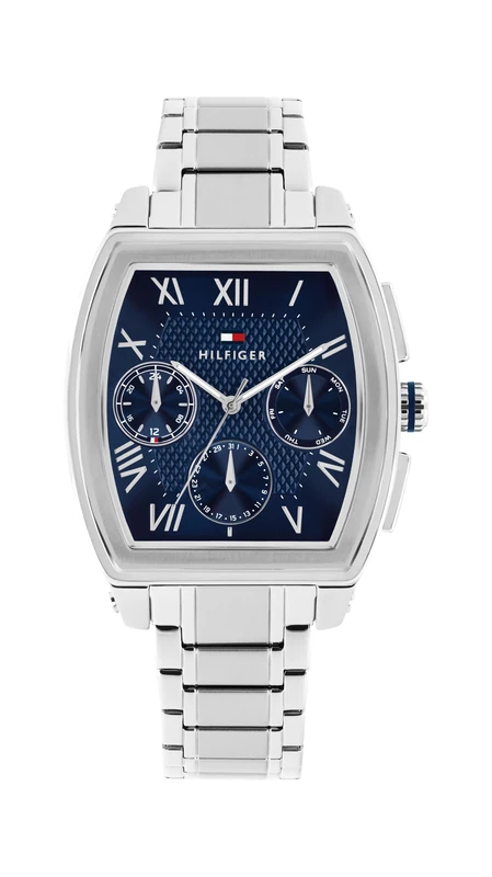 Tommy Hilfiger Analogue Multifunction Quartz Watch Silver with Silver Stainless Steel Bracelet - 1710763