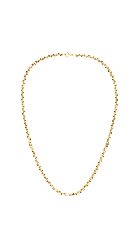 Tommy Hilfiger Jewelry Men's Chain Necklace In Stainless Steel with Yellow Gold Plating - 2790673