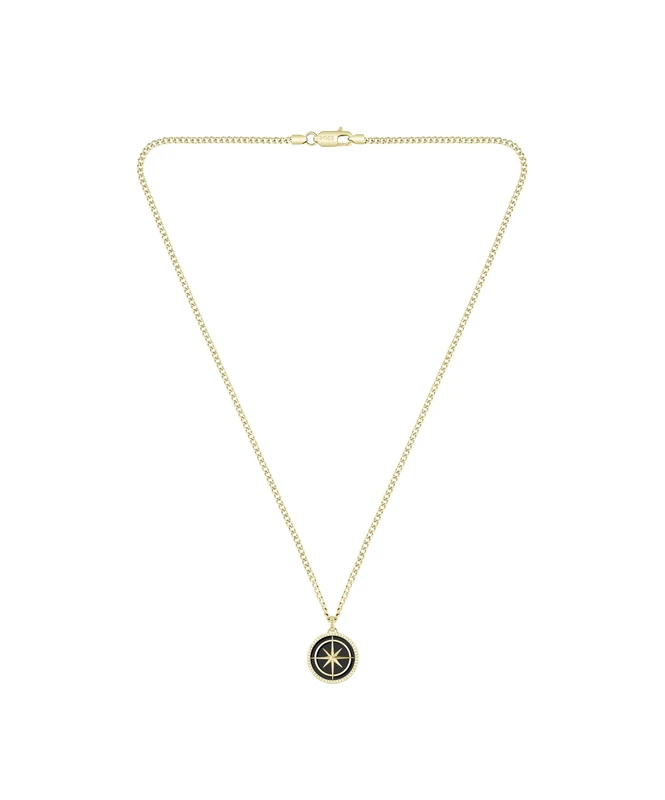 BOSS Jewelry Men's Pendant Necklace In Stainless Steel with Yellow Gold Plating - 1580842