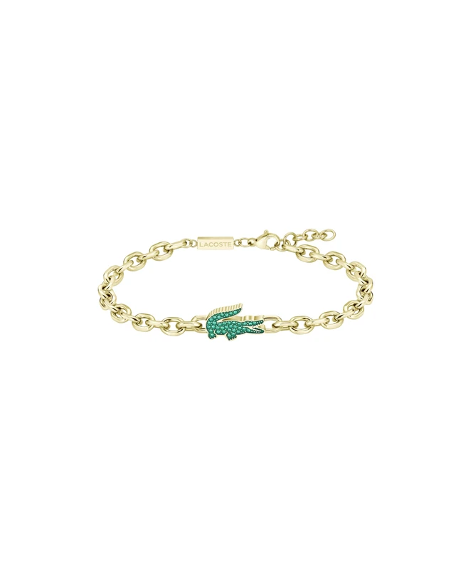 Lacoste For Men and Women Chain Necklace in Stainless Steel with Yellow Gold Ion Plating embellished with Crystals - 2040611