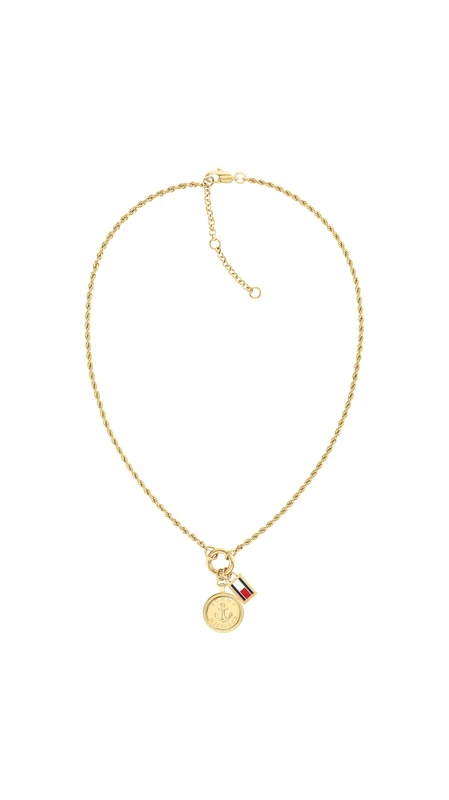 Tommy Hilfiger Jewelry Women's Pendant Necklace In Stainless Steel with Yellow Gold Plating - 2781029