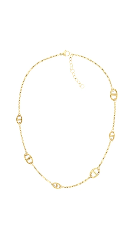 Tommy Hilfiger Jewelry Women's Chain Necklace In Stainless Steel with Yellow Gold Plating - 2781022