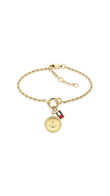 Tommy Hilfiger Jewelry Women's Pendant Bracelet In Stainless Steel with Yellow Gold Plating - 2781030