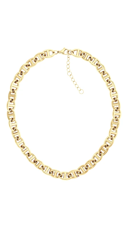 Tommy Hilfiger Jewelry Women's Chain Necklace In Stainless Steel with Yellow Gold Plating - 2781016