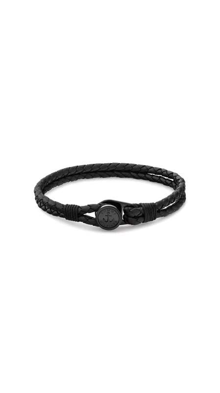 Tommy Hilfiger Jewelry Men's Leather Bracelet Black - 2790693