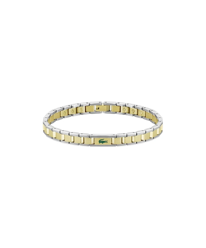 Lacoste Men's Link Bracelet in Stainless Steel & Yellow Gold - 2040586