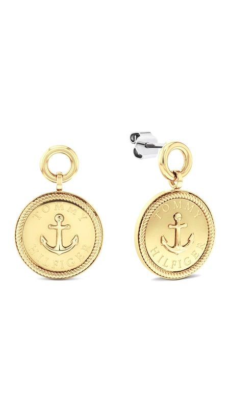 Tommy Hilfiger Jewelry Women's Dangle & Drop Earrings In Stainless Steel with Yellow Gold Plating - 2781032