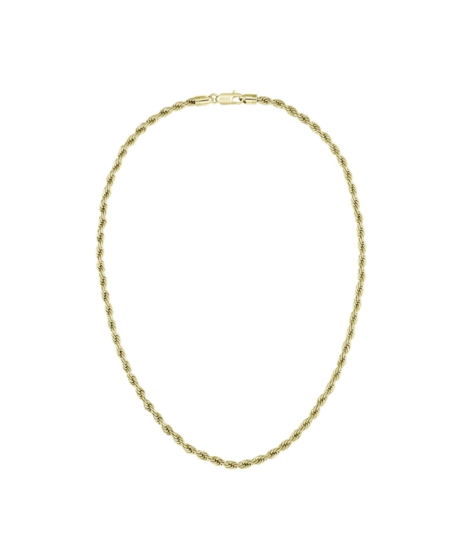 BOSS Jewelry Men's Chain Necklace In Stainless Steel with Yellow Gold Plating - 1580840