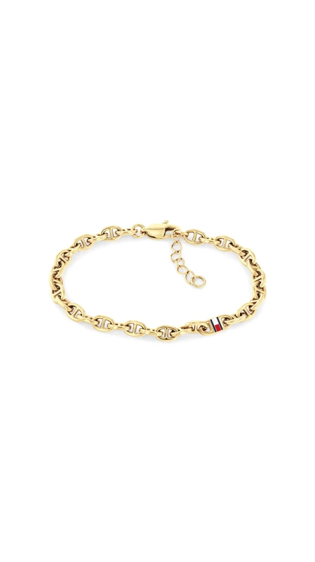 Tommy Hilfiger Jewelry Women's Chain Bracelet In Stainless Steel with Yellow Gold Plating - 2781020