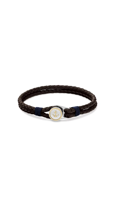 Tommy Hilfiger Jewelry Men's Leather Bracelet Brown - 2790692