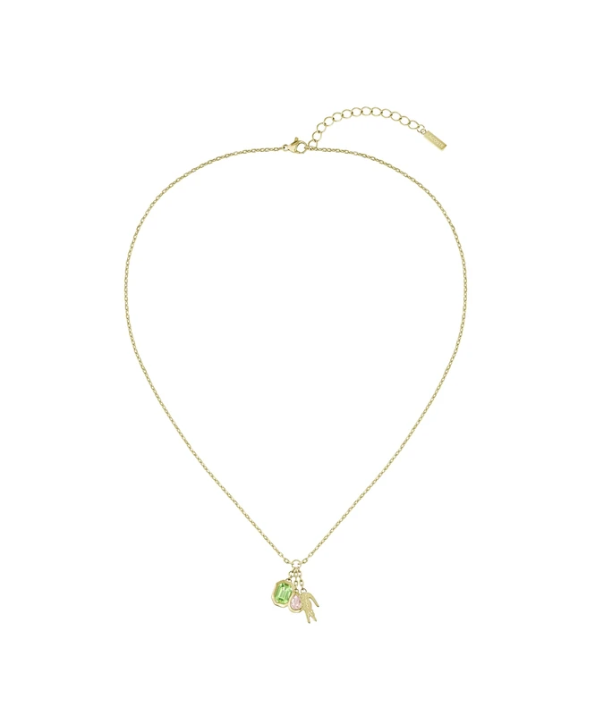 Lacoste Women's Chain Necklace in Stainless Steel with Yellow Gold Ion Plating embellished with Crystals - 2040607