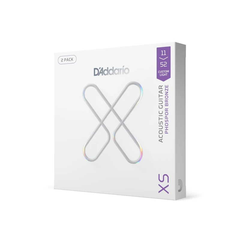 D'Addario XS Phosphor Bronze Acoustic Strings - 11-52 Pack of 2