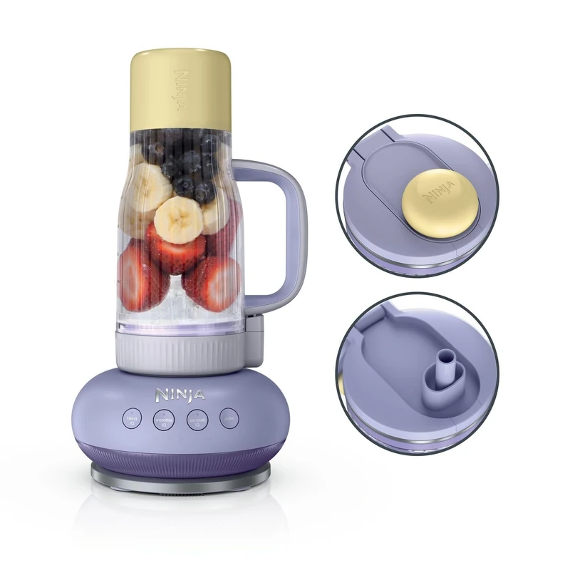 Ninja BlendBoss Blender with Portable Tumbler, Personal Blender with Removeable Travel Tumbler, 3 Auto Preset Modes, Lavender Lemonade DB351UKPR
