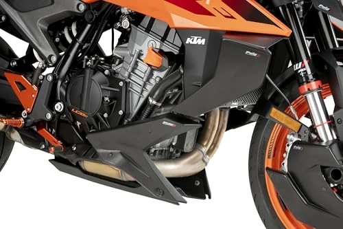 Puig 22228J Belly pan to protect the lower part of the motorcycle with aerodynamic design, made of durable ABS and aluminum with perfectly integrated sporty style, Matte Black