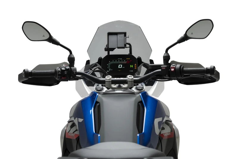 Puig 22536H Touring Screen with aerodynamic design, high-resistance PMMA construction, stability and comfort in adventure and long-distance riding. Light Smoke - Image 1