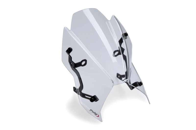 Puig 22560W New Generation Sport with aerodynamic design, 3 mm methacrylate construction,visibility and stability in urban and dynamic riding. Clear