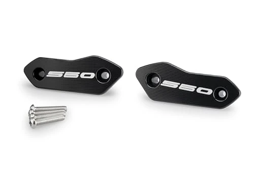 Puig 22568N Machined aluminum mirror covers, anodized finish, discreet design and specific for track use after removing mirrors, Black