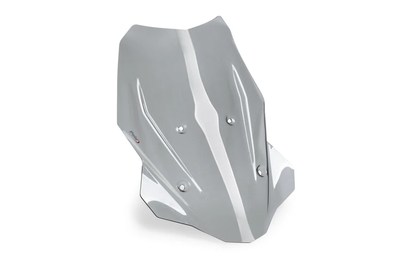 Puig 22369H Touring Screen with aerodynamic design, 4 mm acrylic construction, stability and comfort in adventure routes and long distances. Light Smoke