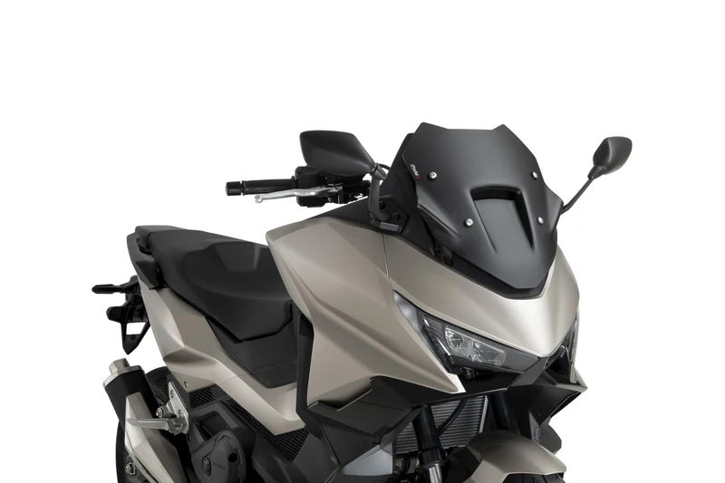 Puig 22583J V-Tech Line Sport; angular aerodynamic design; resistant PMMA; sporty style; enhanced stability;high durability and easy installation. Matte Black - Image 1