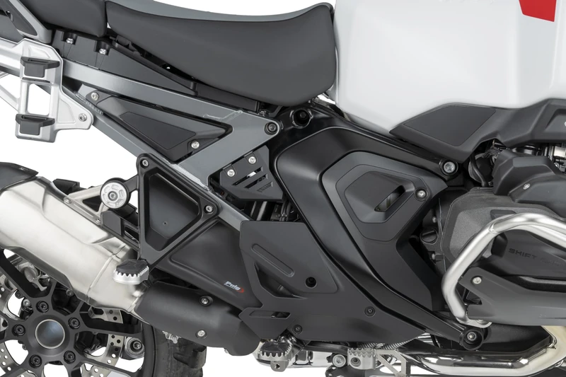 Puig 22519J Rear Deflectors; highly resistant aerodynamic ABS design; covers hollow areas; premium finish and easy installation. Matte Black