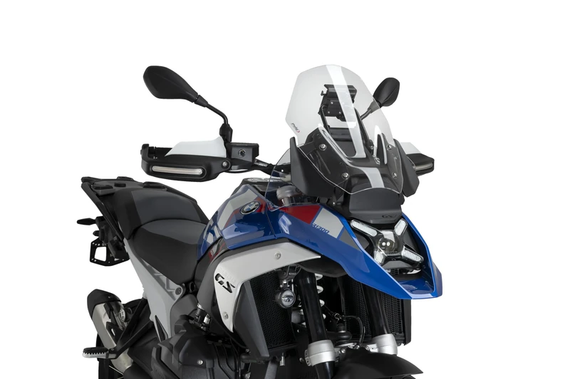Puig 22536W Touring Screen with aerodynamic design, high-resistance PMMA construction,stability and visibility in adventure and long-distance riding. Clear - Image 1