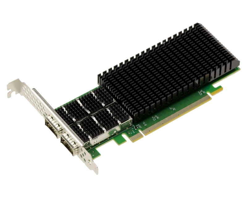 PCIe Gen 4.0 PC Dual 200G QSFP56 2 Port Network Controller Card Mellanox ConnectX 6 Chipset Support 200GbE 100GbE 50GbE 40GbE 25GbE 10GbE 10GbE