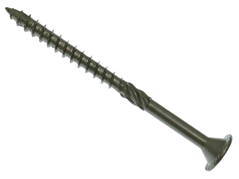 Forgefix Spectre™ Advanced Timber Fixing Screws Green 6.7 x 95mm Tub 250,designed for use in decking construction. Also widely used in exterior timber, fencing and landscaping applications.