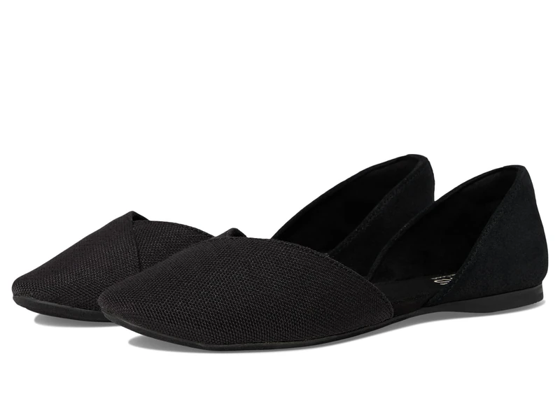 TOMS Women's Gemma D'Orsay Flat, Mid Taupe Microsuede/Metallic Crosshatch Suede, 4.5 UK