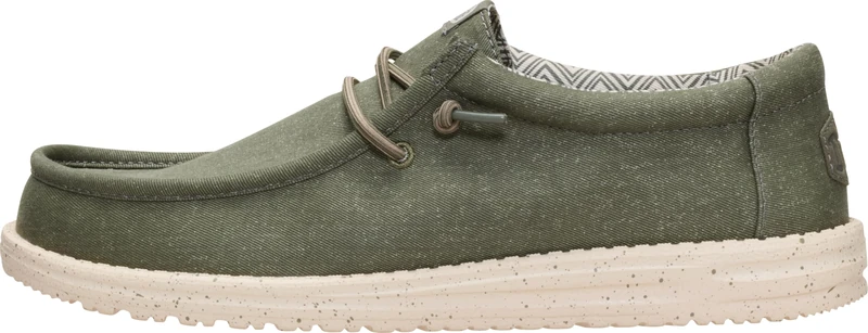 HEYDUDE Men's Wally Stretch Canvas Moccasin Tea Leaf/Parchment 40 EU - Image 1