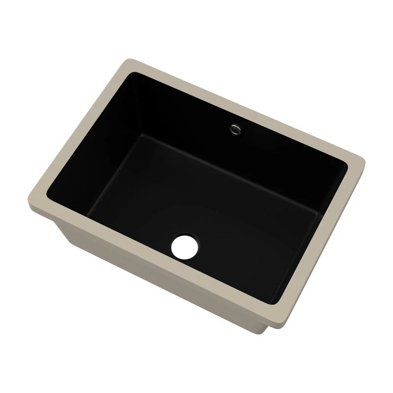Sarlai Undermount Bathroom Sink - 20 x 14 inch Black Vessel Sink Undermount Sink Rectangular Modern Ceramic Rectangle Vanity Art Basin with Overflow, Interior Dimension 17-1/8 x 11-4/5x 4-1/2 Inch