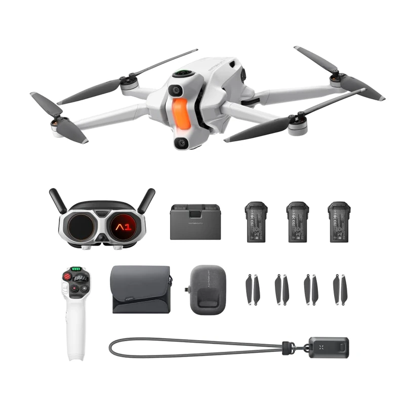 Antigravity A1 Drone (Powered by Insta360) - Explorer Bundle 8K 360 Degree 249g Foldable Drone & Goggles for Immersive Flight with Point-to-Fly Motion Control with Case / 3x Batteries - Image 1
