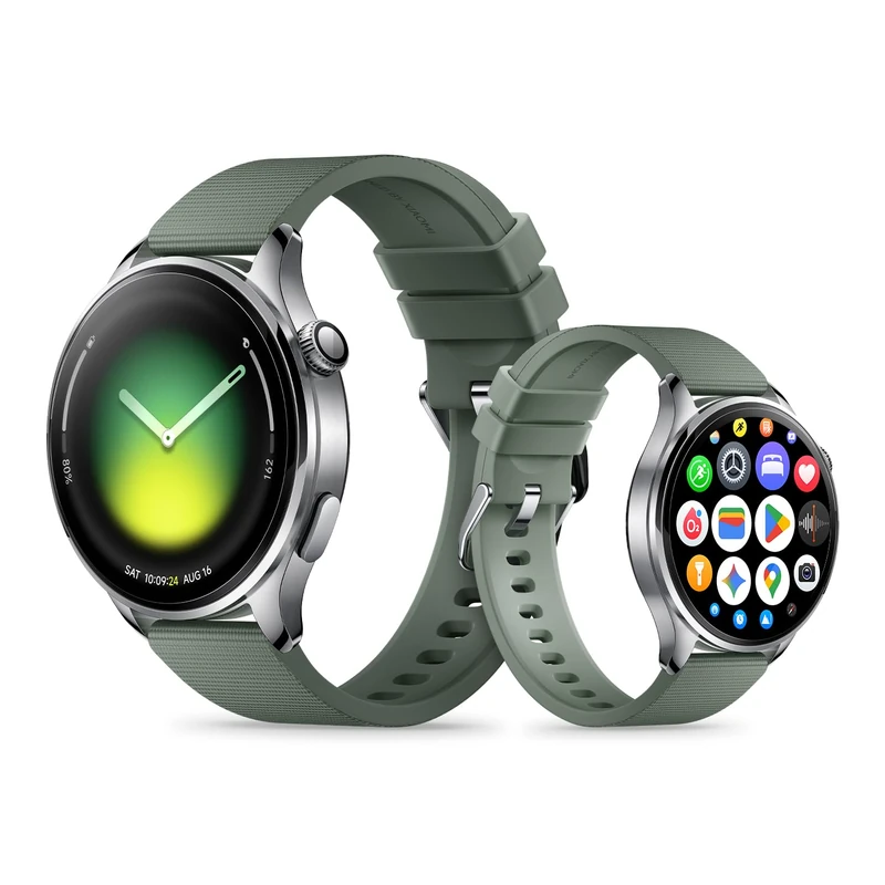 XIAOMI Watch 5 Smartwatch, Google Wear OS, NFC Pay, AI, Gemini, 1.54'' display, 6 days battery life, GPS fitness tracker, gesture control, sapphire glass, 47mm, Bluetooth, Green