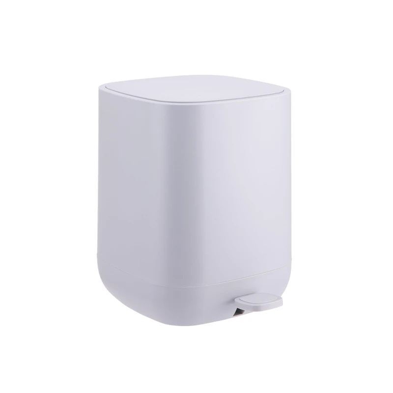 Relaxdays 9L Pedal Bin with Soft-Close Lid, Removable Inner Bucket, Matte Plastic, 27x21x26cm, Dark Grey