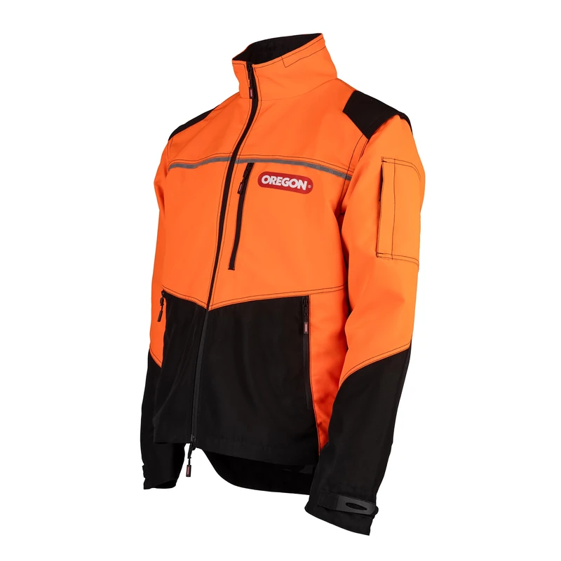 Oregon Protect Pro Hi Vis Jacket, Professional All-Season Water-Resistant Work Jacket, Reflective, Lightweight Stretch Fabric, PPE Clothing for Power Tool Operation, Forestry & Outdoor Tasks, Size 3XL