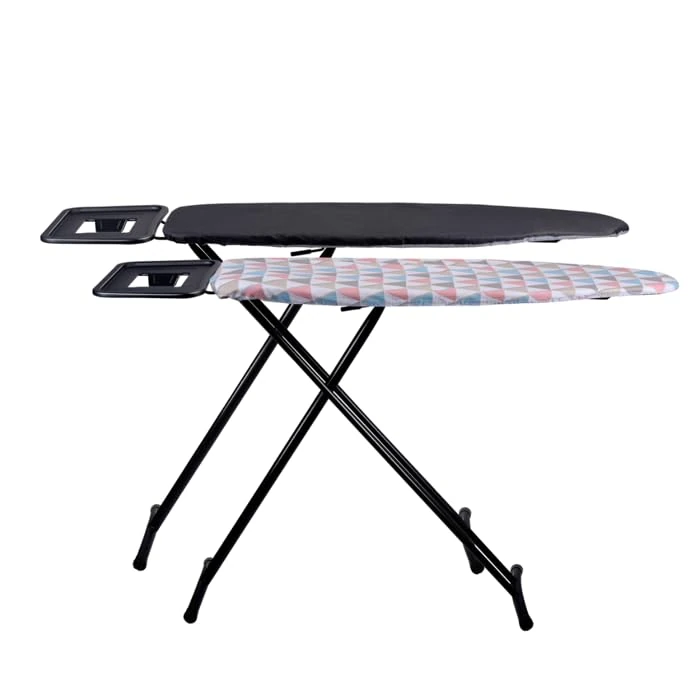 Alpina Ironing Board XL 161 x 96 cm - Includes Ironing Board Cover - Height Adjustable 80-96 cm - With Non-Slip Feet - Fits Various Irons - Random Colour/Design Ironing Board Cover