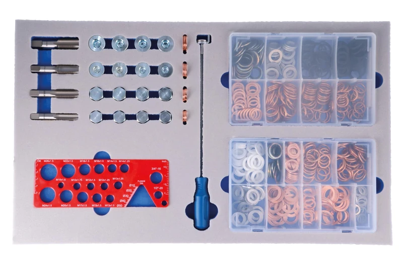 Laser 62984 Sump Plug Washers & Thread Repair Kits in Foam Inlay - for 9127