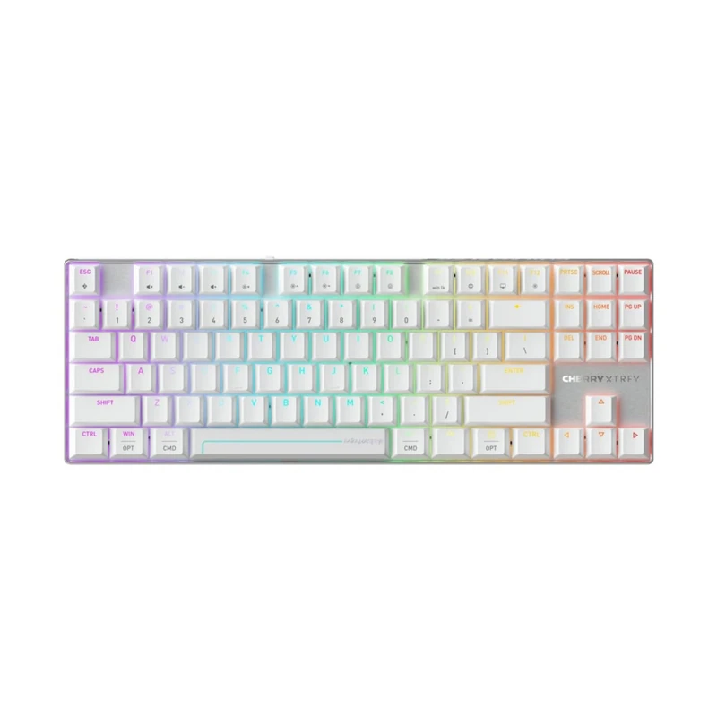 CHERRY Xtrfy MX 8.2 Pro TMR Wireless, Magnetic/Mechanical TKL Gaming Keyboard, US Format (QWERTY), Hot-Swappable CHERRY MK CRYSTAL Switches, White - Image 1