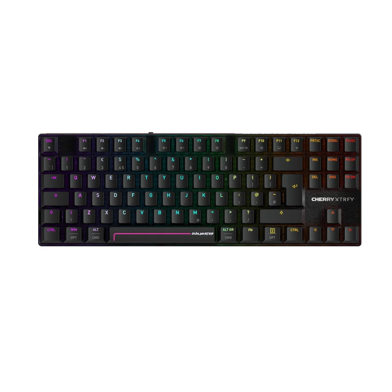 CHERRY XTRFY MX 8.2 Pro TMR Wireless - Magnetic Mechanical TKL Gaming Keyboard, Customizable CHERRY MK CRYSTAL TMR Switches, PBT, Hot-Swap, RapidTrigger, SnapKey/SOCD, 8KHz, UK Layout QWERTY, Black
