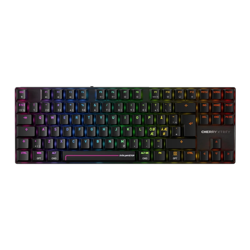 CHERRY XTRFY MX 8.2 Pro TMR Wireless, Magnetic/Mechanical TKL-Gaming Keyboard, Pan-Nordic Layout (QWERTY), Hot-Swappable CHERRY MK CRYSTAL-Switcher, Black