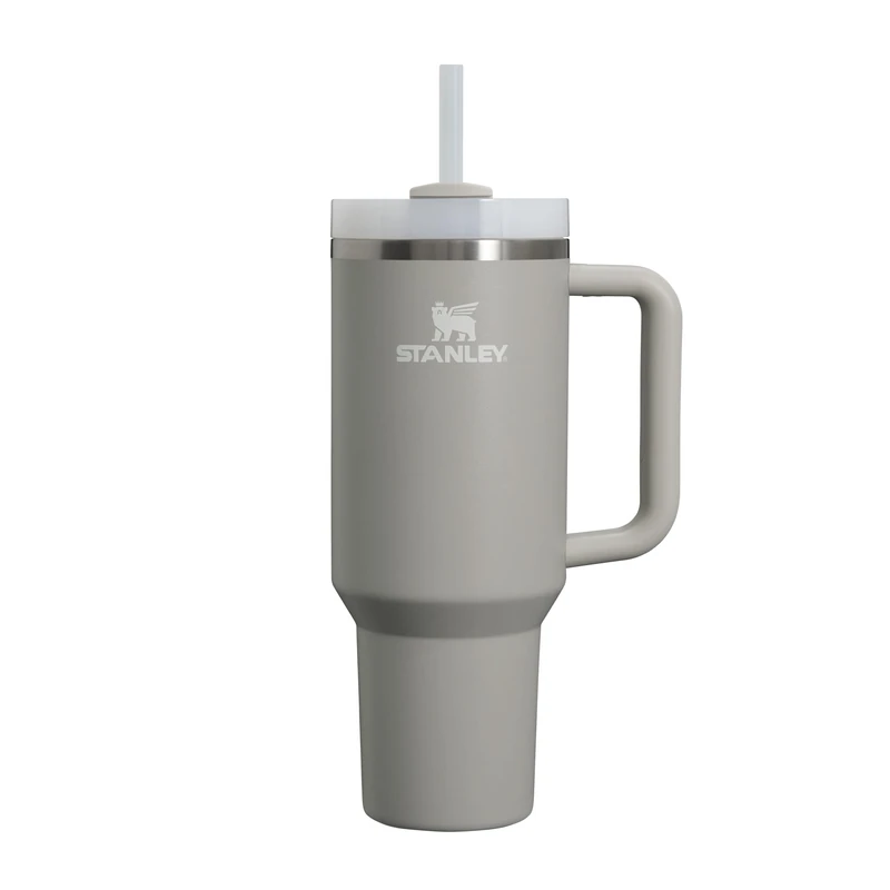 STANLEY 1913 Quencher H2.0 Flowstate Tumbler 1.2L - Cold for 11 Hours - Iced for 48 Hours - Metal Water Bottle with Straw, Handle and Lid - Dishwasher Safe - Travel Mug for Cold Drinks - Stone