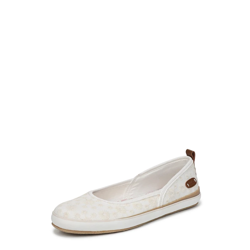 Blowfish Malibu Women's Ez Does It Ballet Flats, White, Medium Fit, UK 6