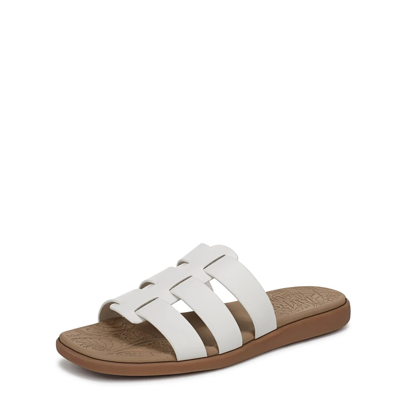 Blowfish Malibu Women's Jellyfish Flat Slide Sandals, White, Medium Fit, UK 4