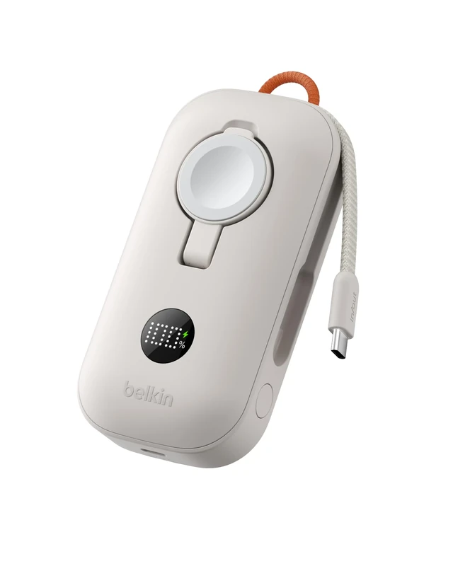 Belkin BoostCharge Pro 2-in-1 USB C to USB C Charger Cable 140W, Braided Dual Charging Cable - Fast-Charging Combo Cord with Smart Power Sharing for MacBook, iPhone, iPad, Samsung, Pixel, etc - White