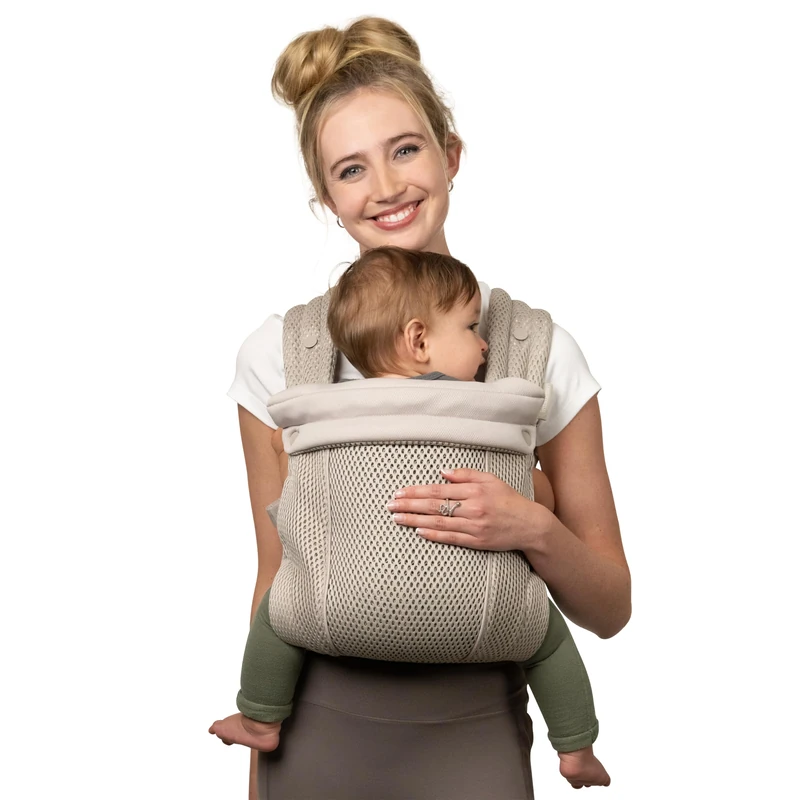 Infantino Honey Blossom Baby Carrier, Ergonomic Infant to Toddler Carrier, Hip Healthy “M” Position Support, Adjustable Sliding Seat, Padded Cross-Back Straps, 3,2-18,1 kg, Moon Beam