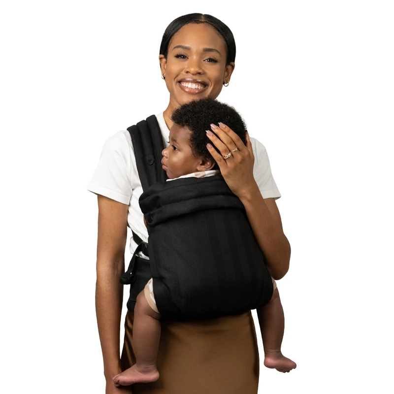 Infantino Honey Blossom Baby Carrier, Ergonomic Infant to Toddler Carrier, Hip Healthy “M” Position Support, Adjustable Sliding Seat, Padded Cross-Back Straps, 3,2-18,1 kg, Black Sand